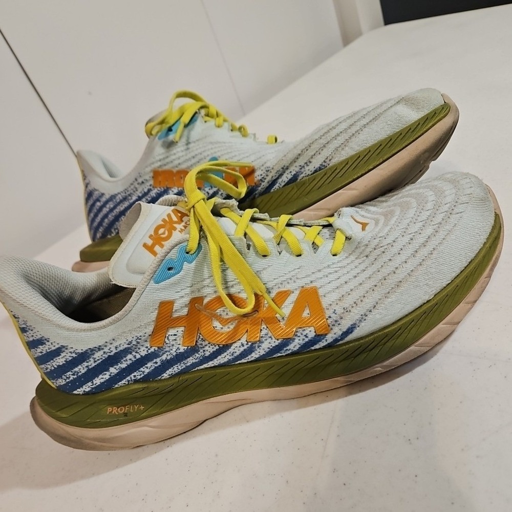 Hoka Mach 5 Sneakers Size 12D Blue Profly+ Ironman Running Sneakers(S167
